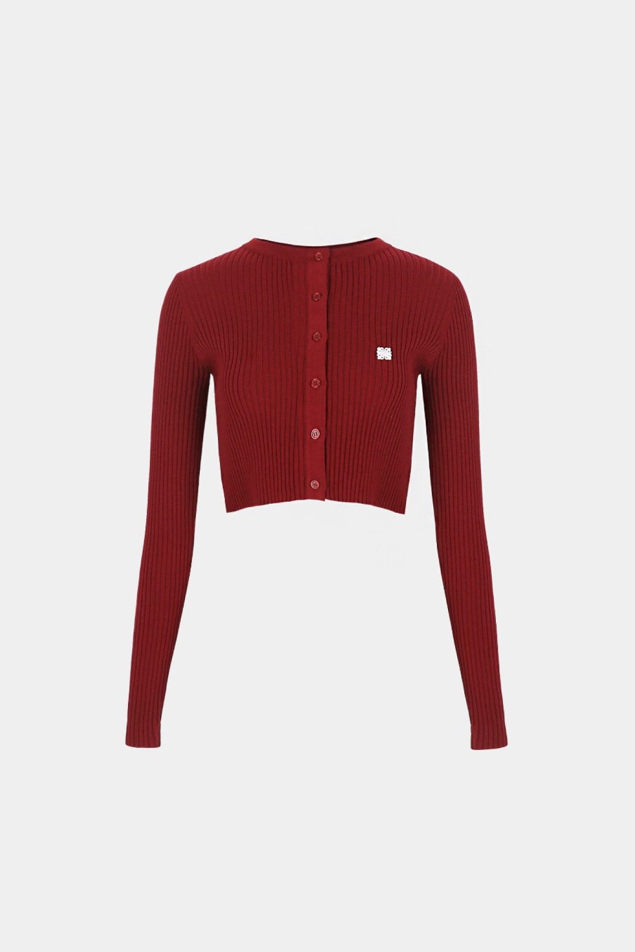 Badblood Fleur crew neck cardigan Red
