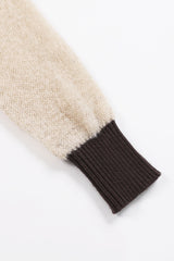 Badblood Kiddo Knit Cropped Long Sleeve Cream/Brown