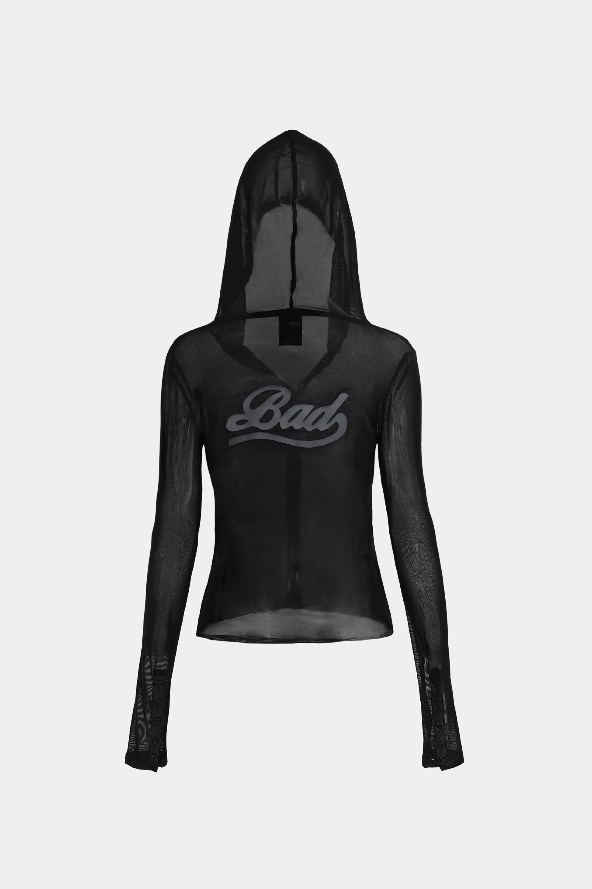 Badblood Breeze Button Up Hoodie Long Sleeve Black