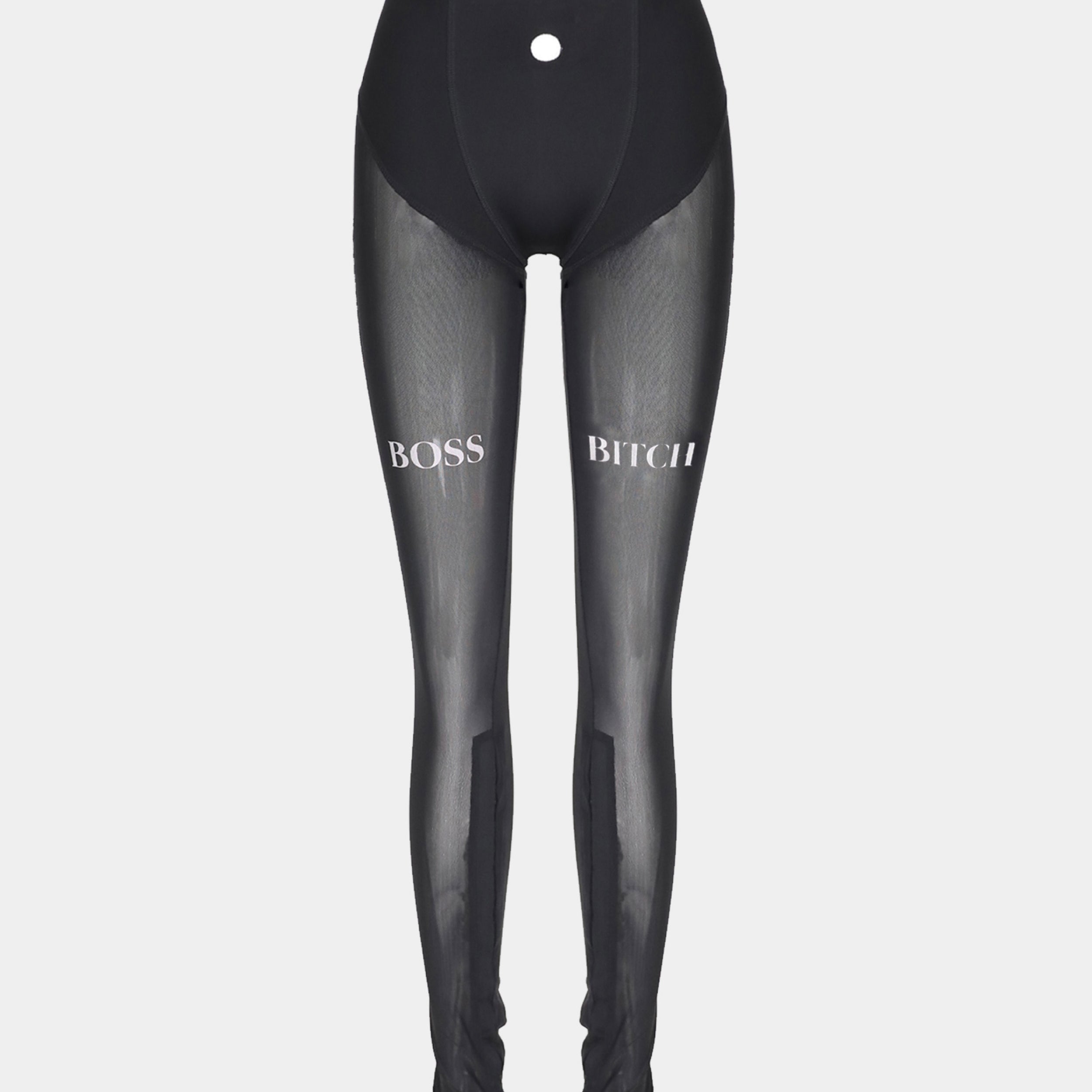 Badblood Boss Mode Mesh Boots Cut Pants Black