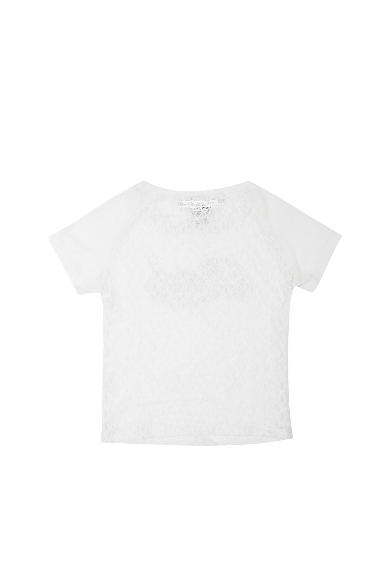 Badblood Selena Lace Contrast T-Shirt White