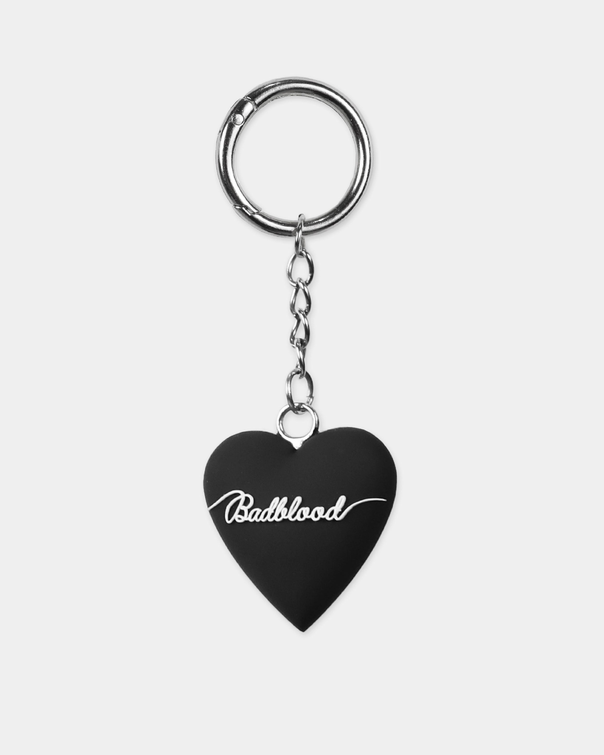 Badblood Bad Heart Keyring Black