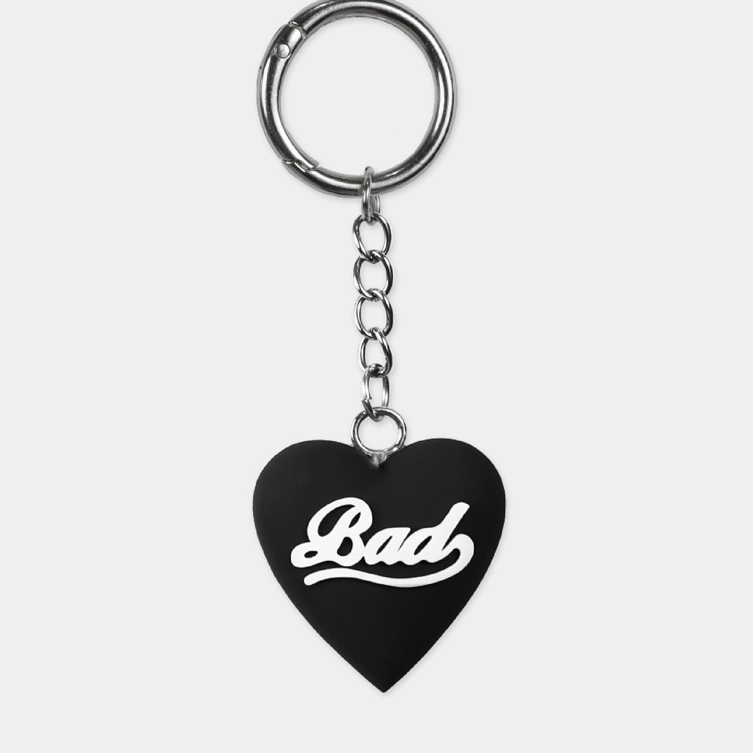 Badblood Bad Heart Keyring Black