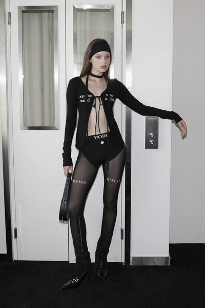 ★韓国人気★BADBLOOD★Boss Mode Mesh Boots Cut Pants Badblood Boss Mode Mesh Boots Cut Pants Black – BBGSHOPHK