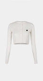 Badblood Fleur crew neck cardigan Cream