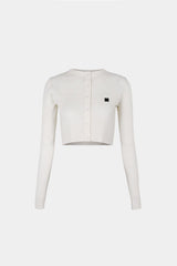 Badblood Fleur crew neck cardigan Cream