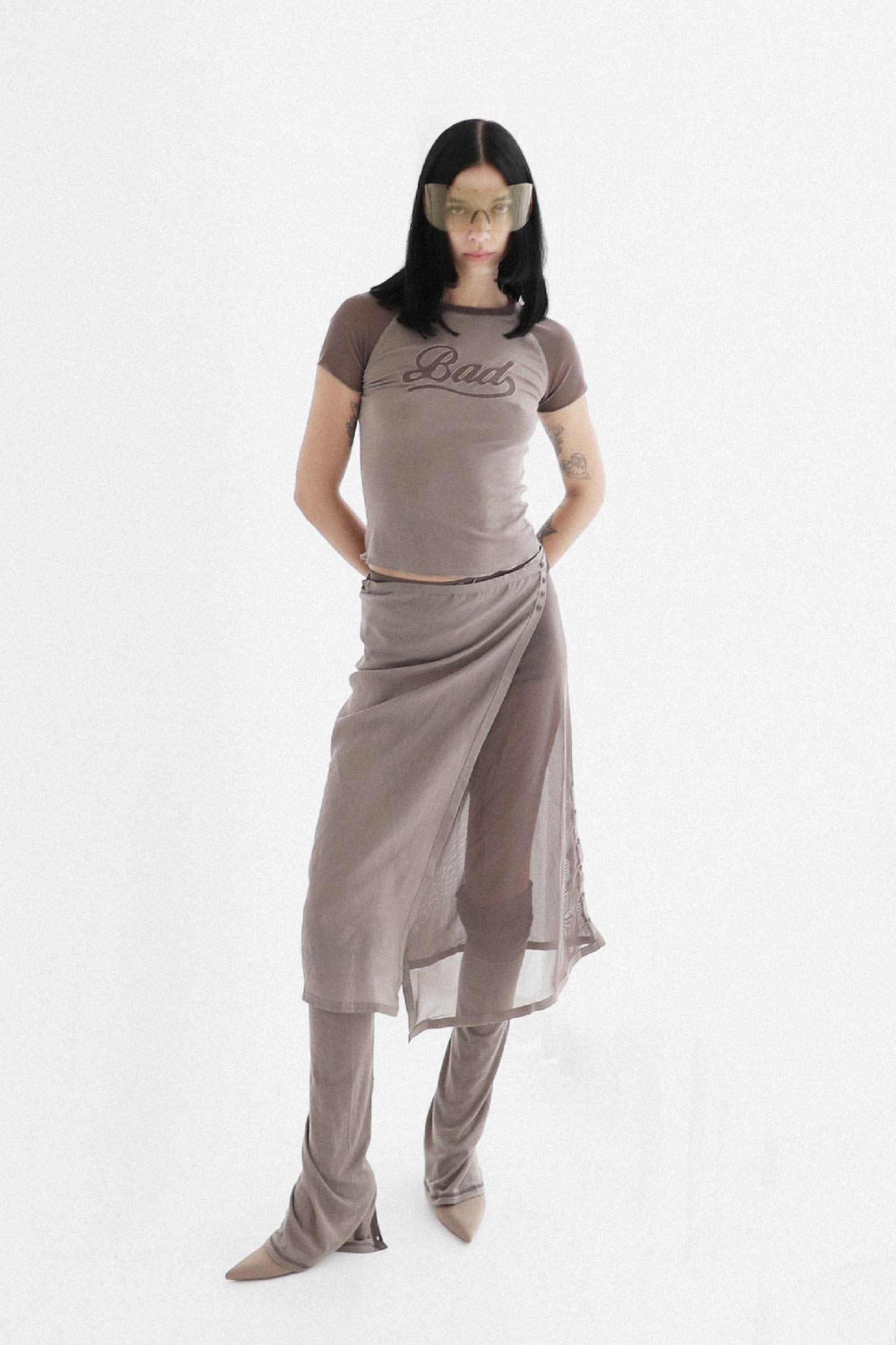 Badblood Breeze Midi Skirt Tobacco