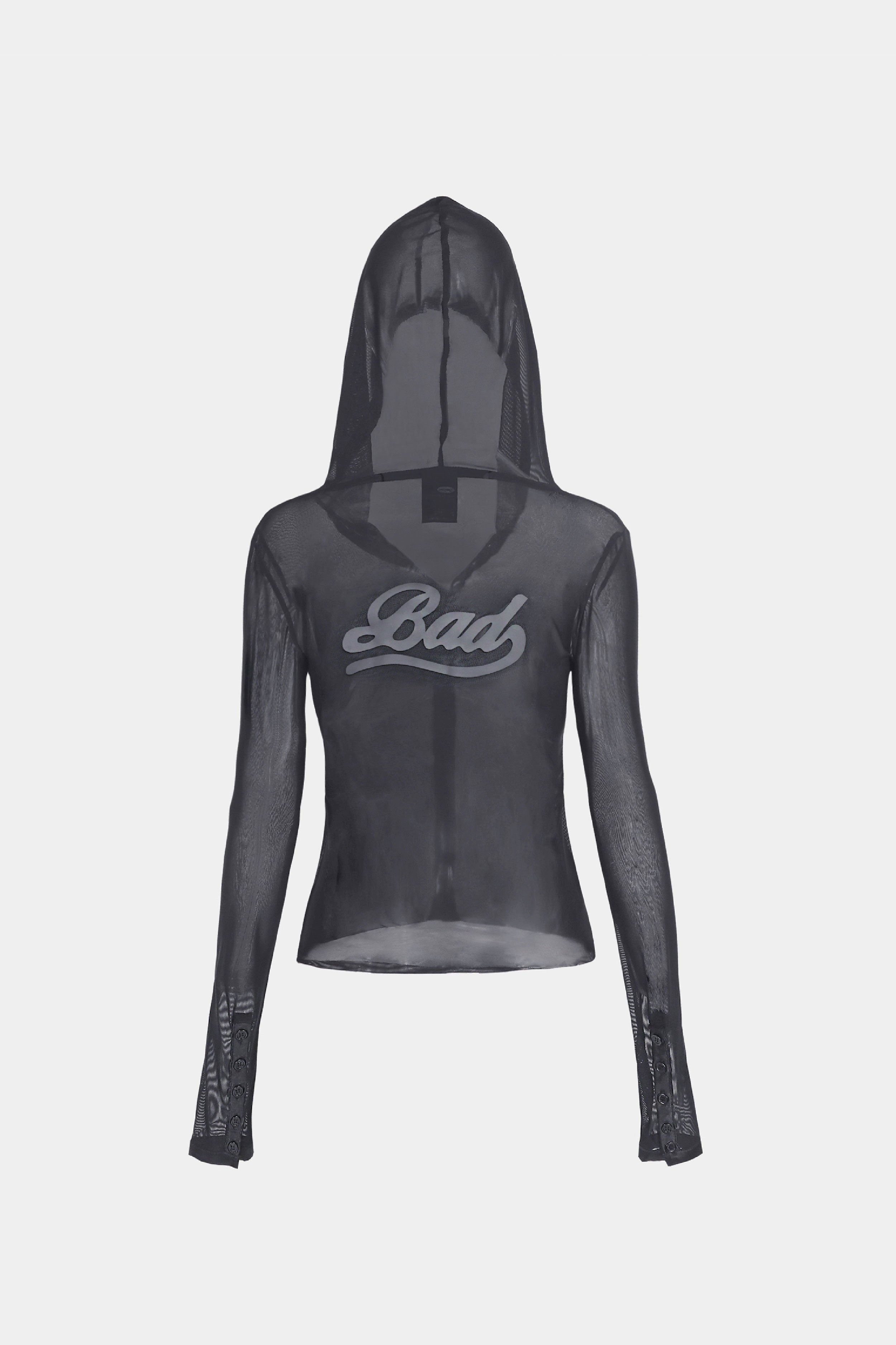 Badblood Breeze Button Up Hoodie Long Sleeve Charcoal