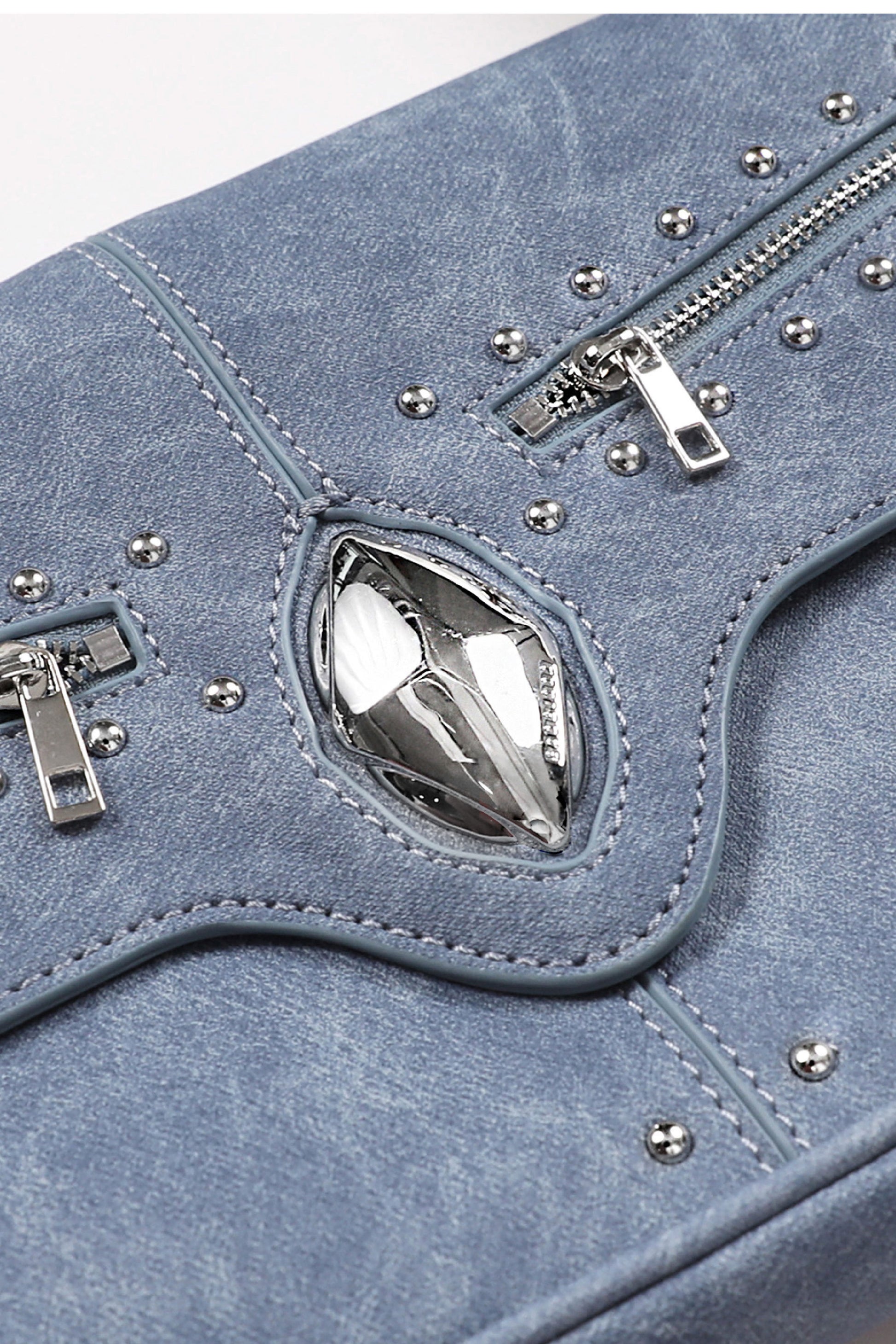 Badblood Ellipse Symbol Cranky Flap Bag Denim Blue