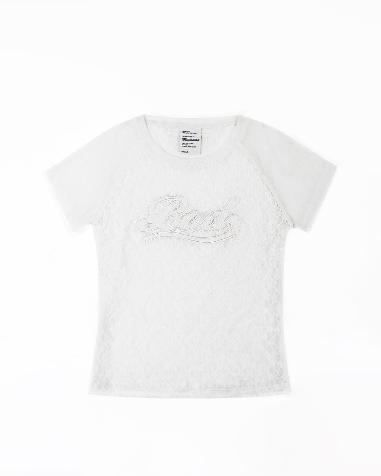 Badblood Selena Lace Contrast T-Shirt White