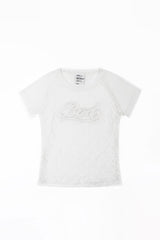 Badblood Selena Lace Contrast T-Shirt White