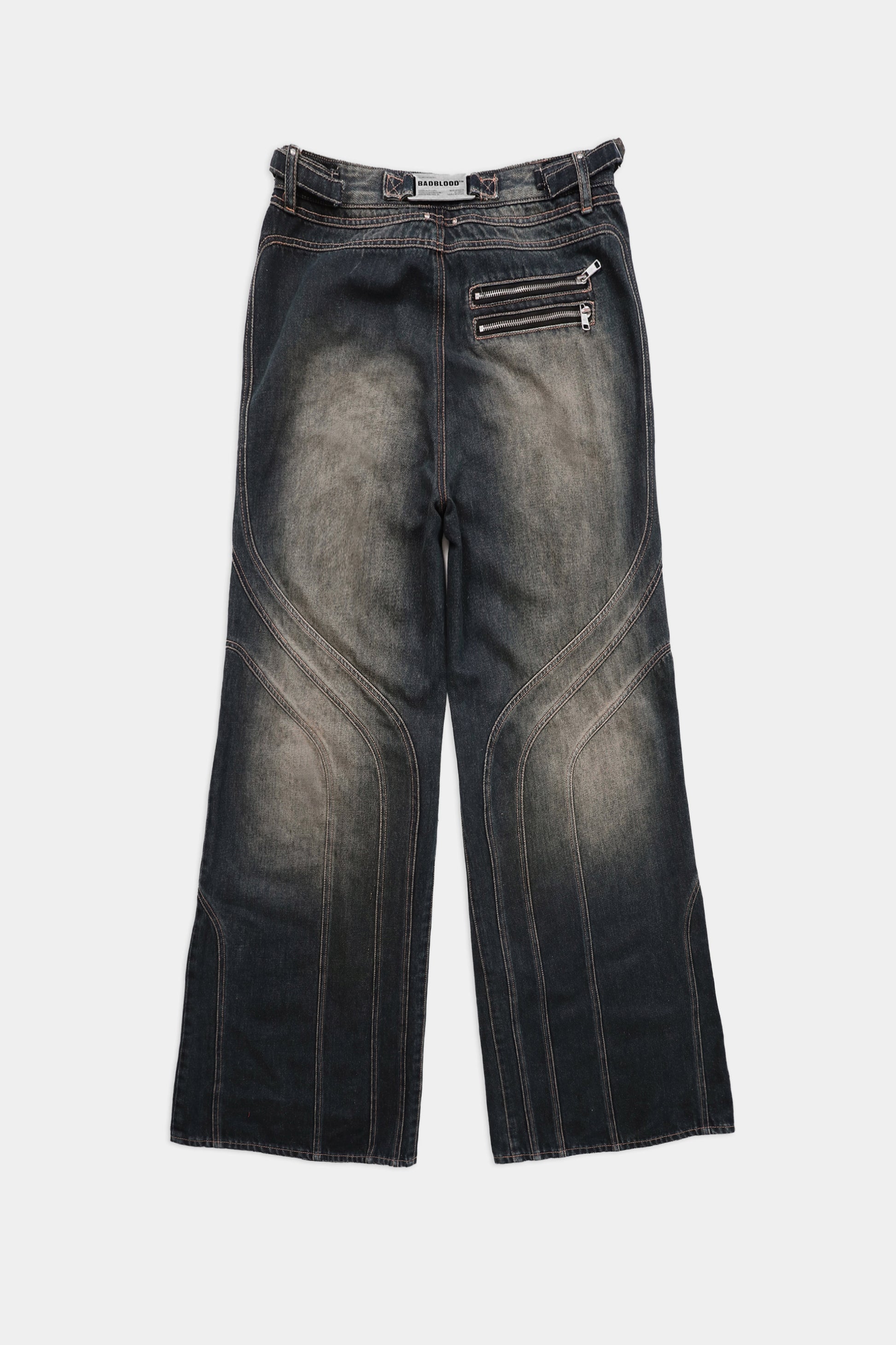 Badblood Aquila Denim Wide Flare Pants Rusty Blue