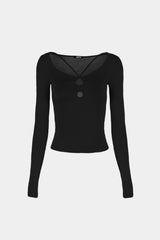 Badblood Keyhole String Top Black
