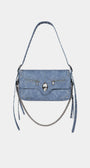 Badblood Ellipse Symbol Cranky Flap Bag Denim Blue