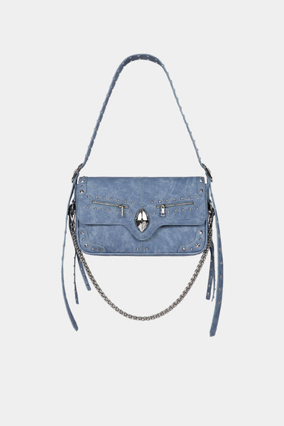 ★BADBLOOD★ Ellipse Symbol Cranky Flap Bag Denim Blue w-bag Badblood Ellipse Symbol Cranky Flap Bag Denim Blue – BBGSHOPHK