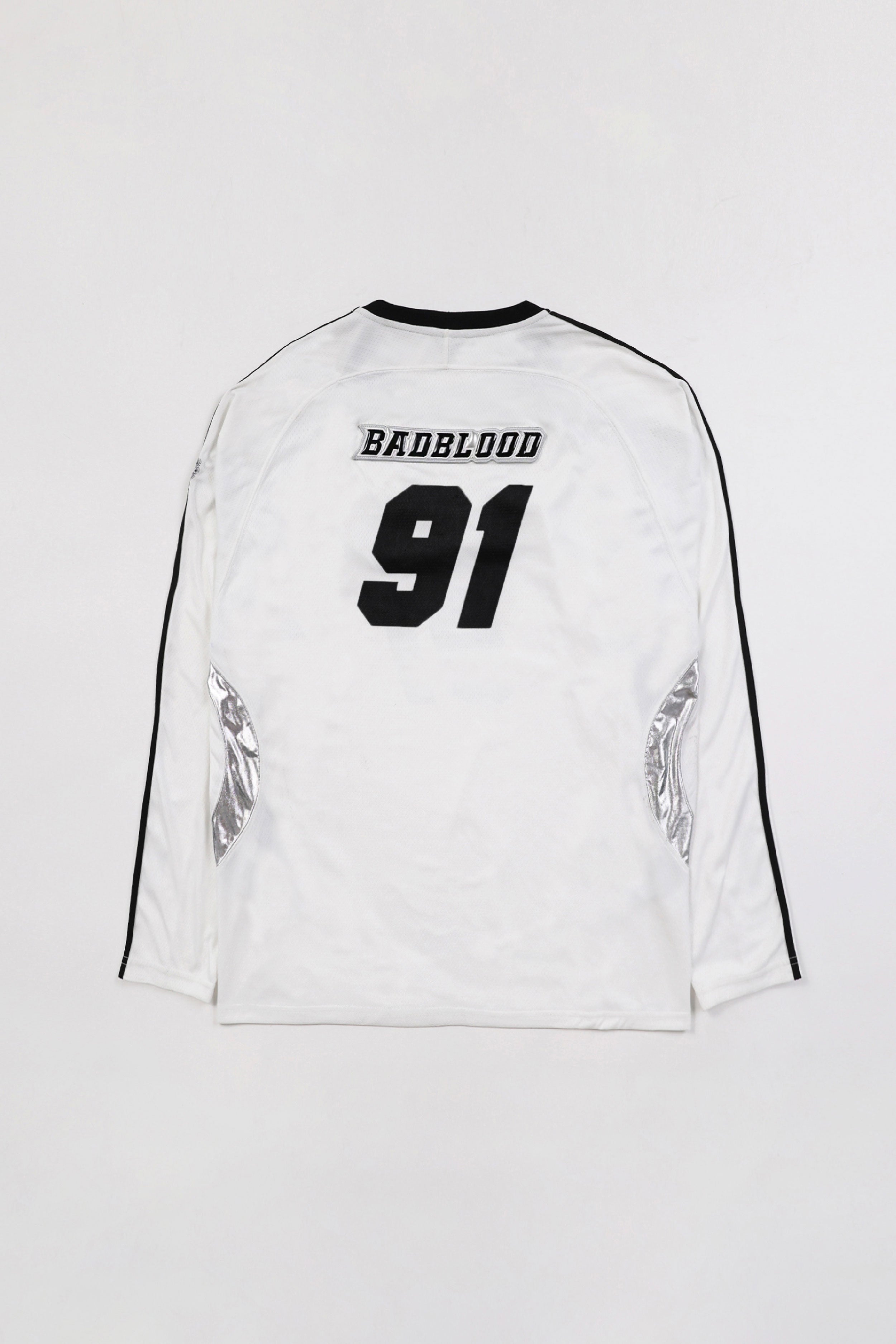 Badblood Duncan Sports Long Sleeve Large Fit White