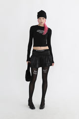 Badblood Don't Cry Mesh Tights Pants Black