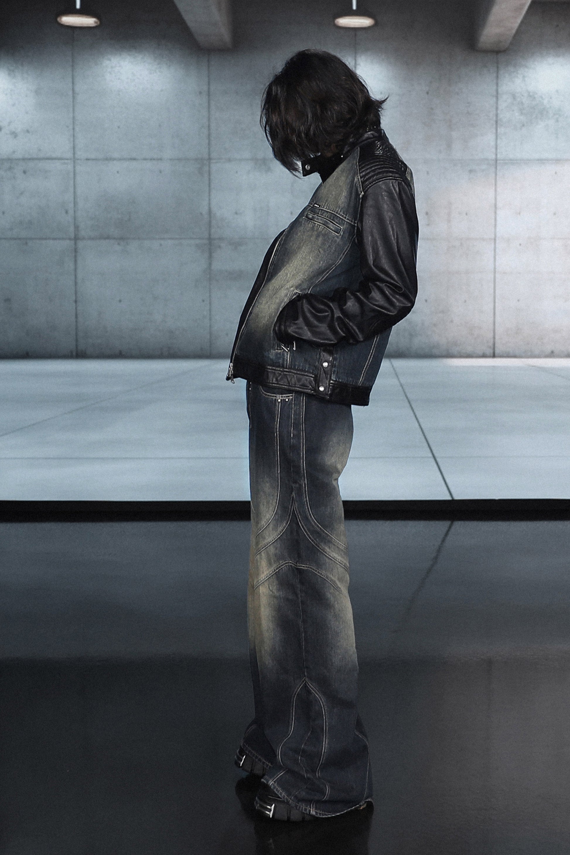 Badblood Aquila Denim Wide Flare Pants Rusty Blue