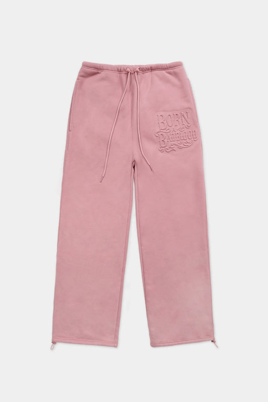 Badblood Embossed logo jogger trousers brushed Pink 1250