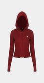 Badblood Fleur Zip-Up Hoodie Red