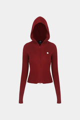 Badblood Fleur Zip-Up Hoodie Red