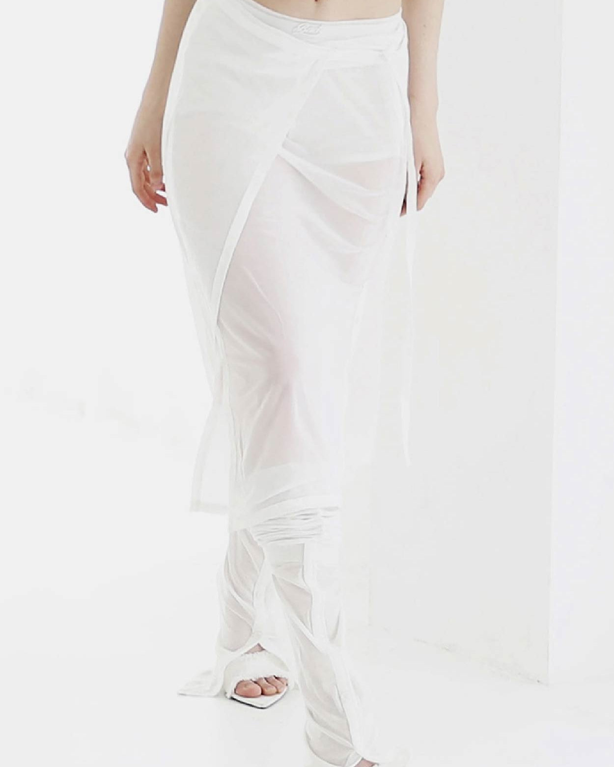 Badblood Breeze Midi Skirt Cream