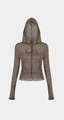 Badblood Breeze Button Up Hoodie Long Sleeve Tobacco