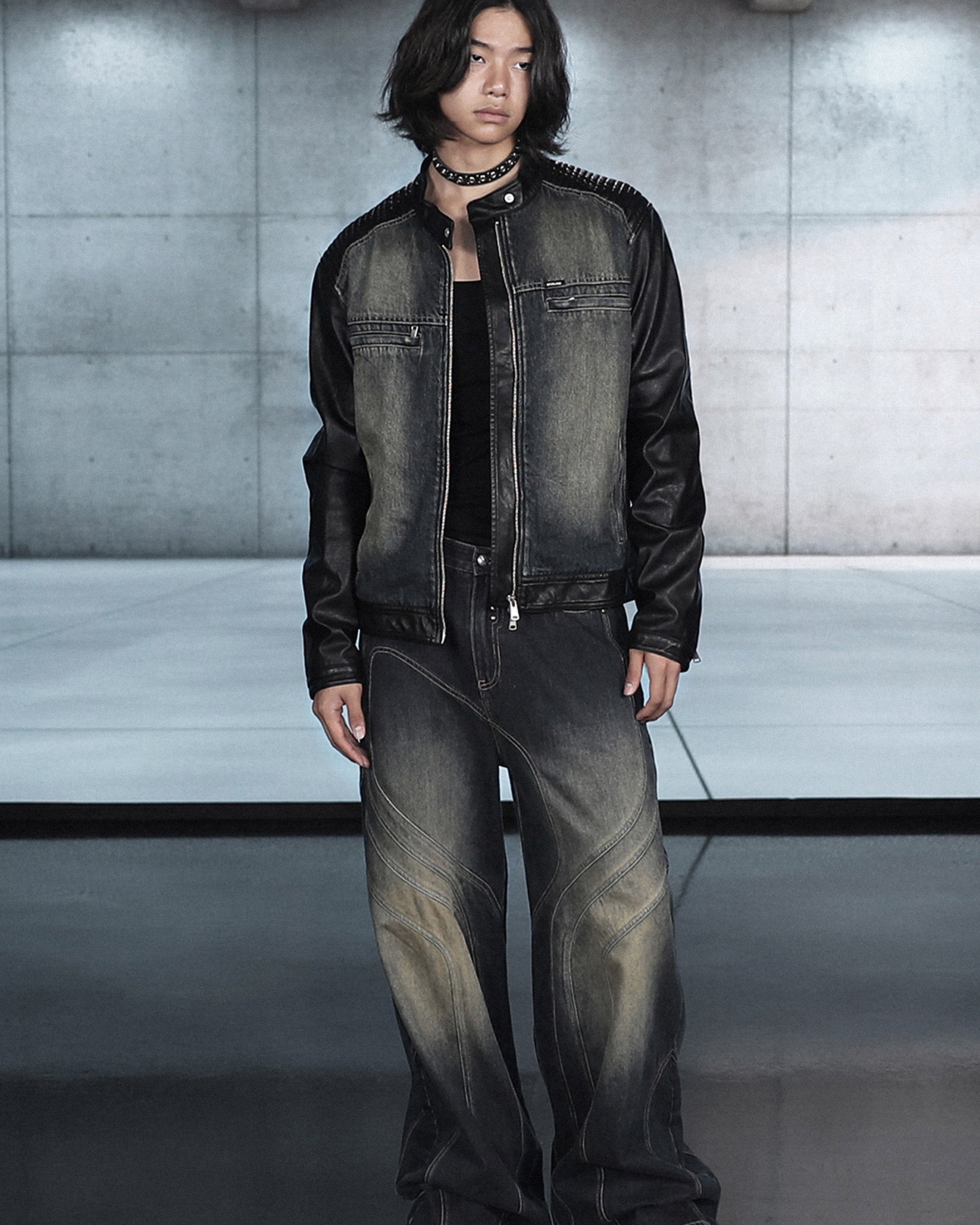 Badblood Aquila Denim Wide Flare Pants Rusty Blue