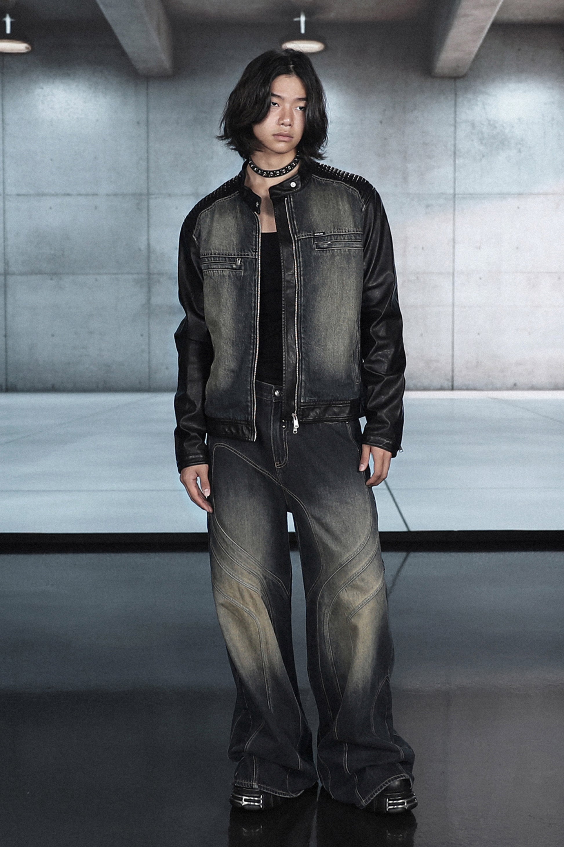 Badblood Aquila Denim Wide Flare Pants Rusty Blue