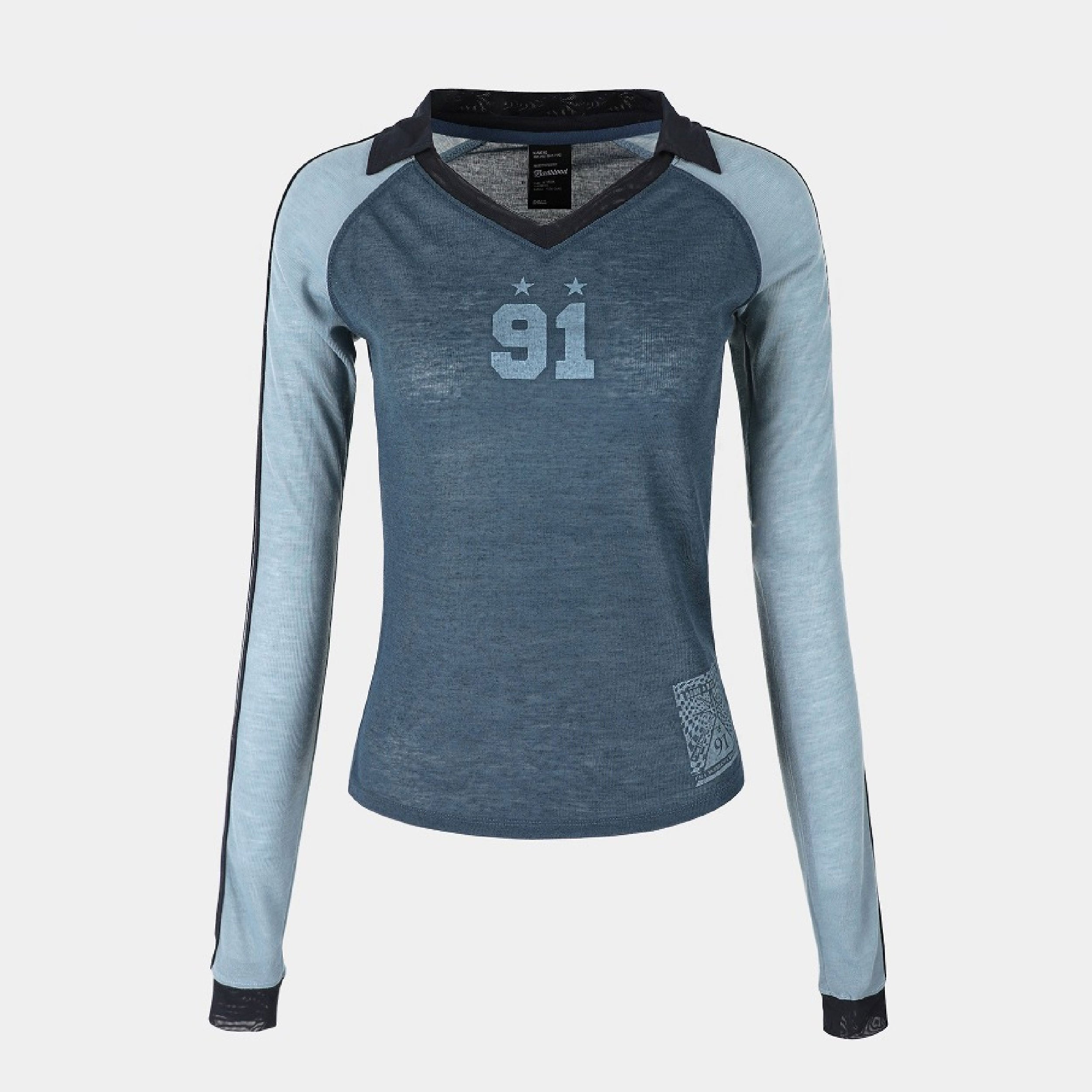 Badblood Nadja Jersey Top Powder Blue
