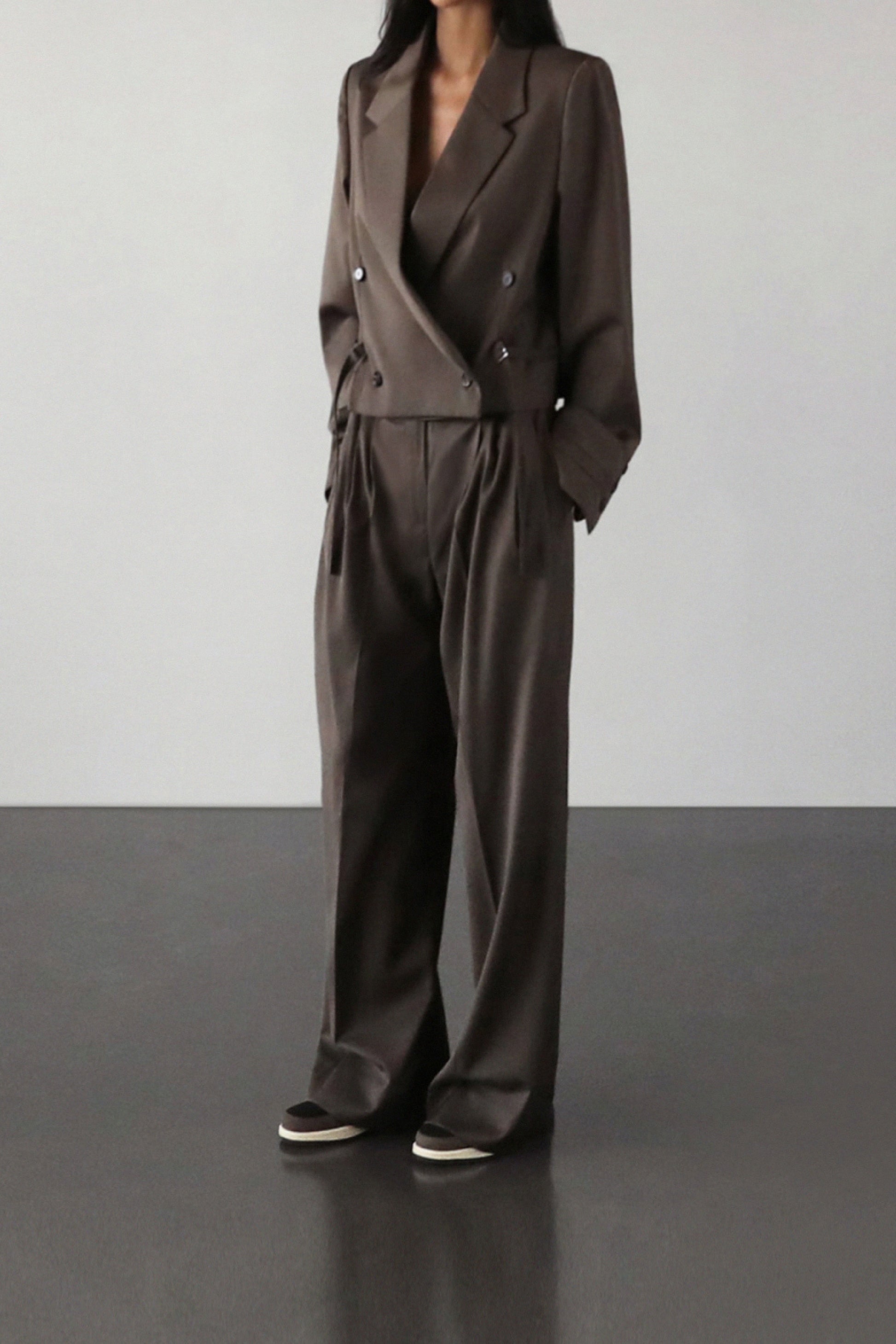 Badblood The Crop Blazer Espresso
