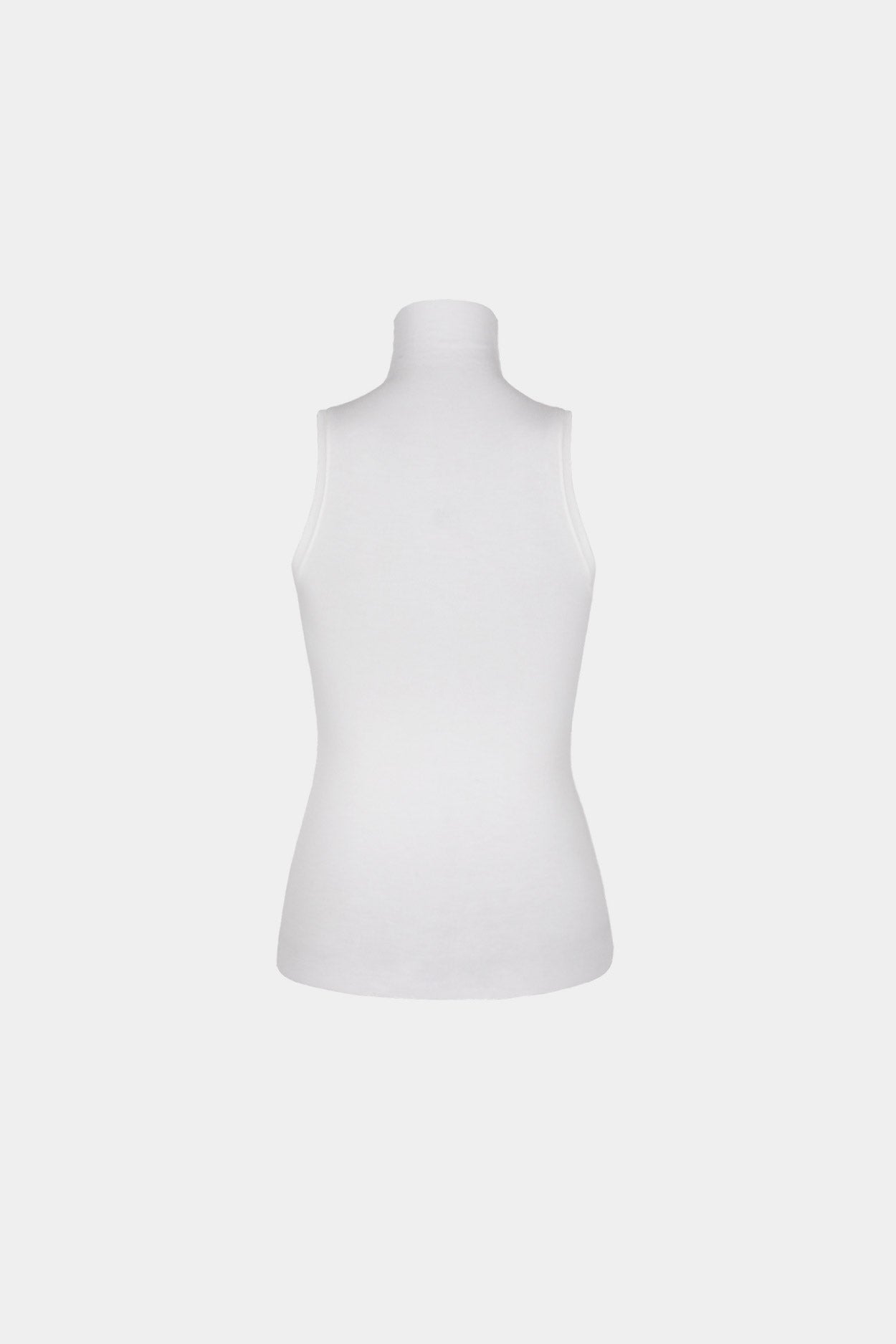 Badblood Fleur Logo Roll Neck Tank White