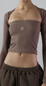 Badblood Cotton Jersey Shrug Taupe