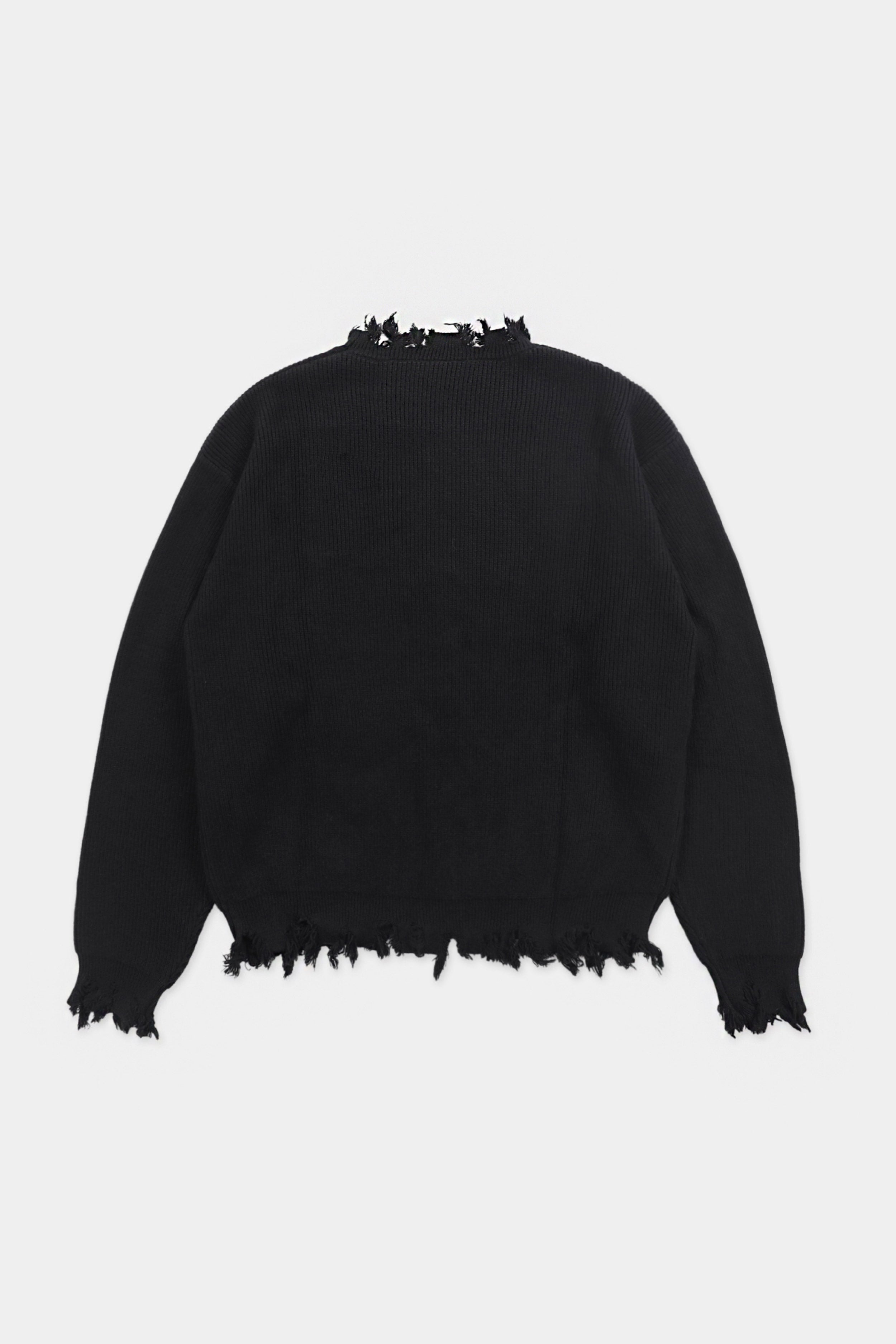 Badblood Destroyed Long Sleeve Sweater Black