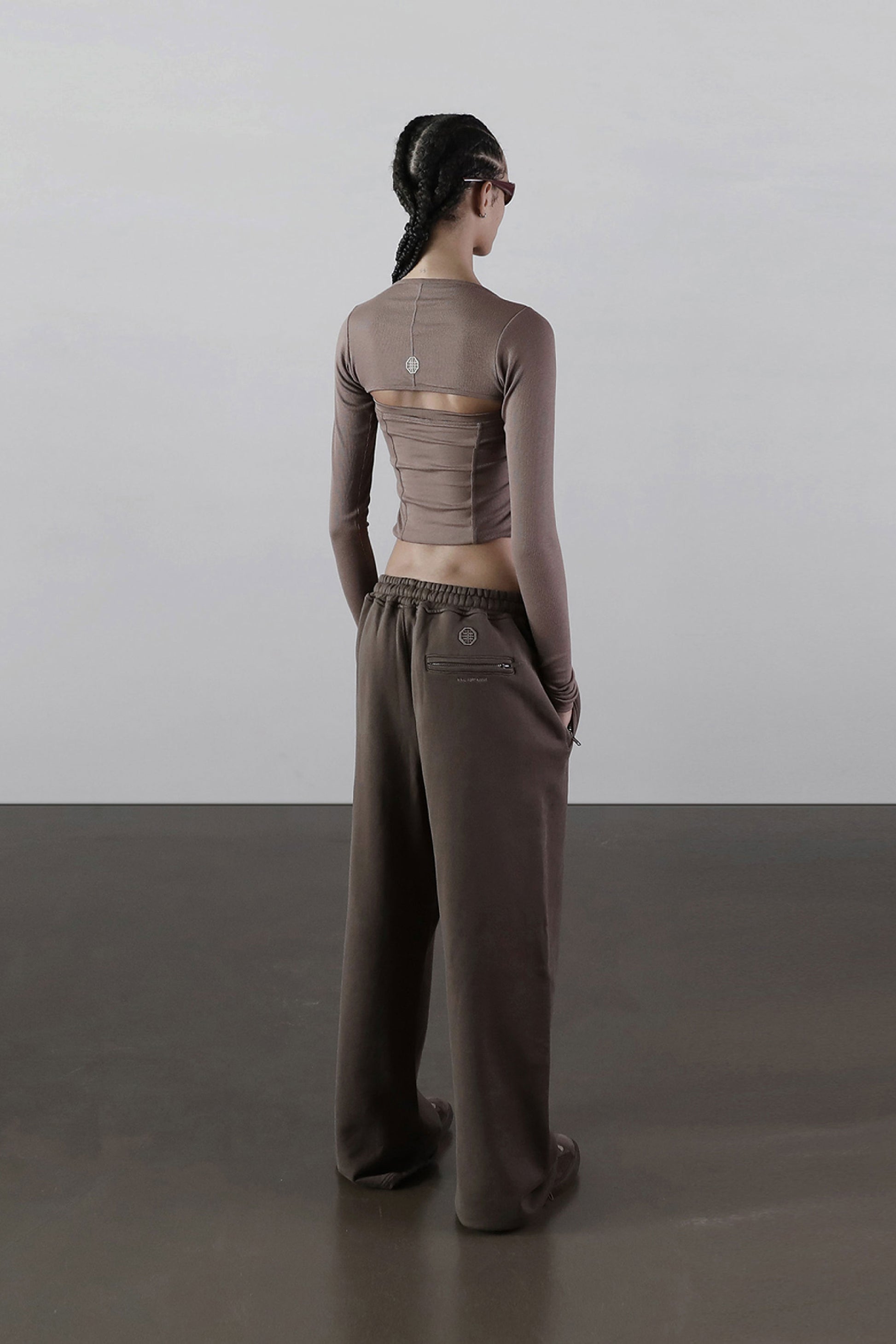 Badblood Cotton Jersey Shrug Taupe