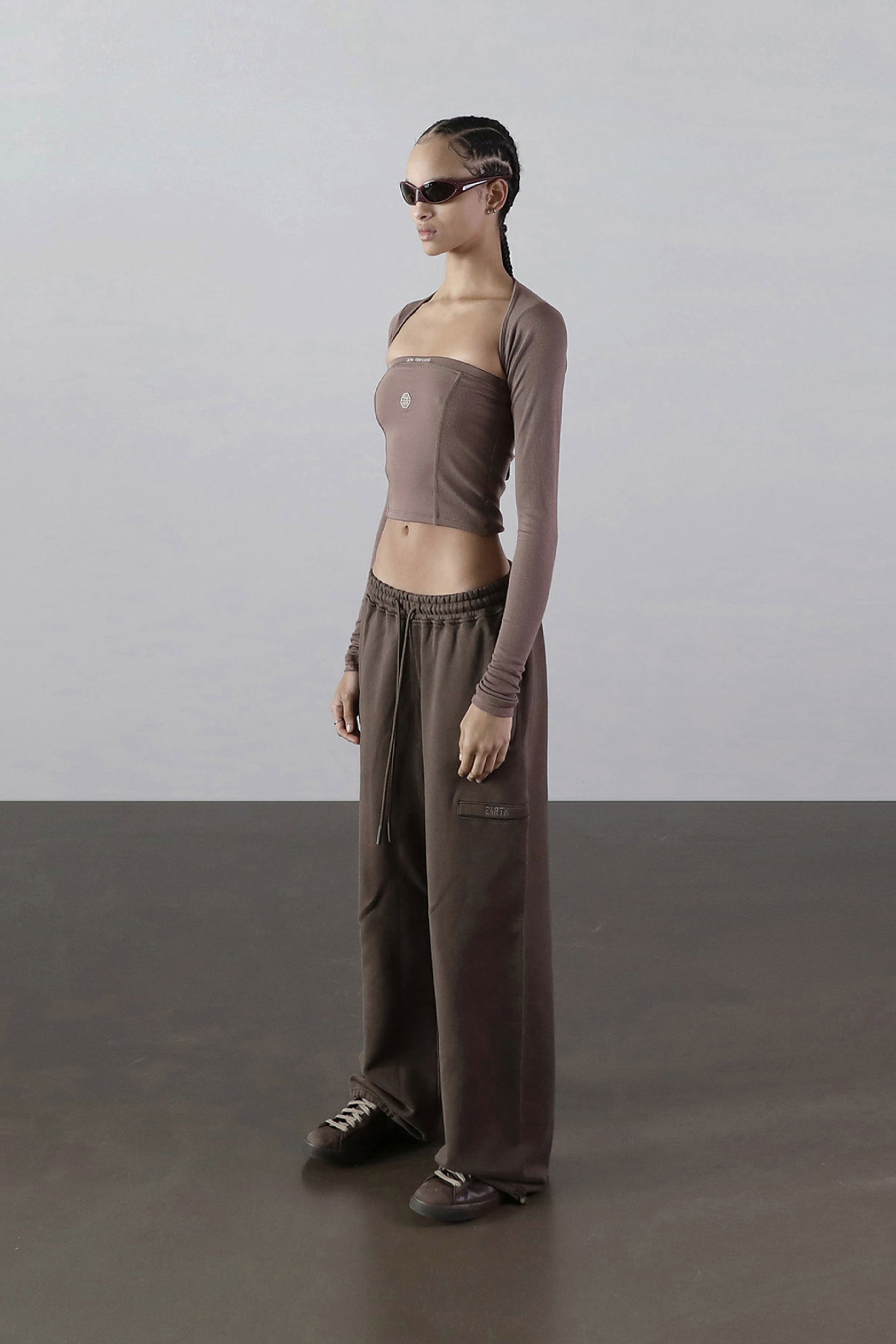 Badblood Cotton Jersey Shrug Taupe