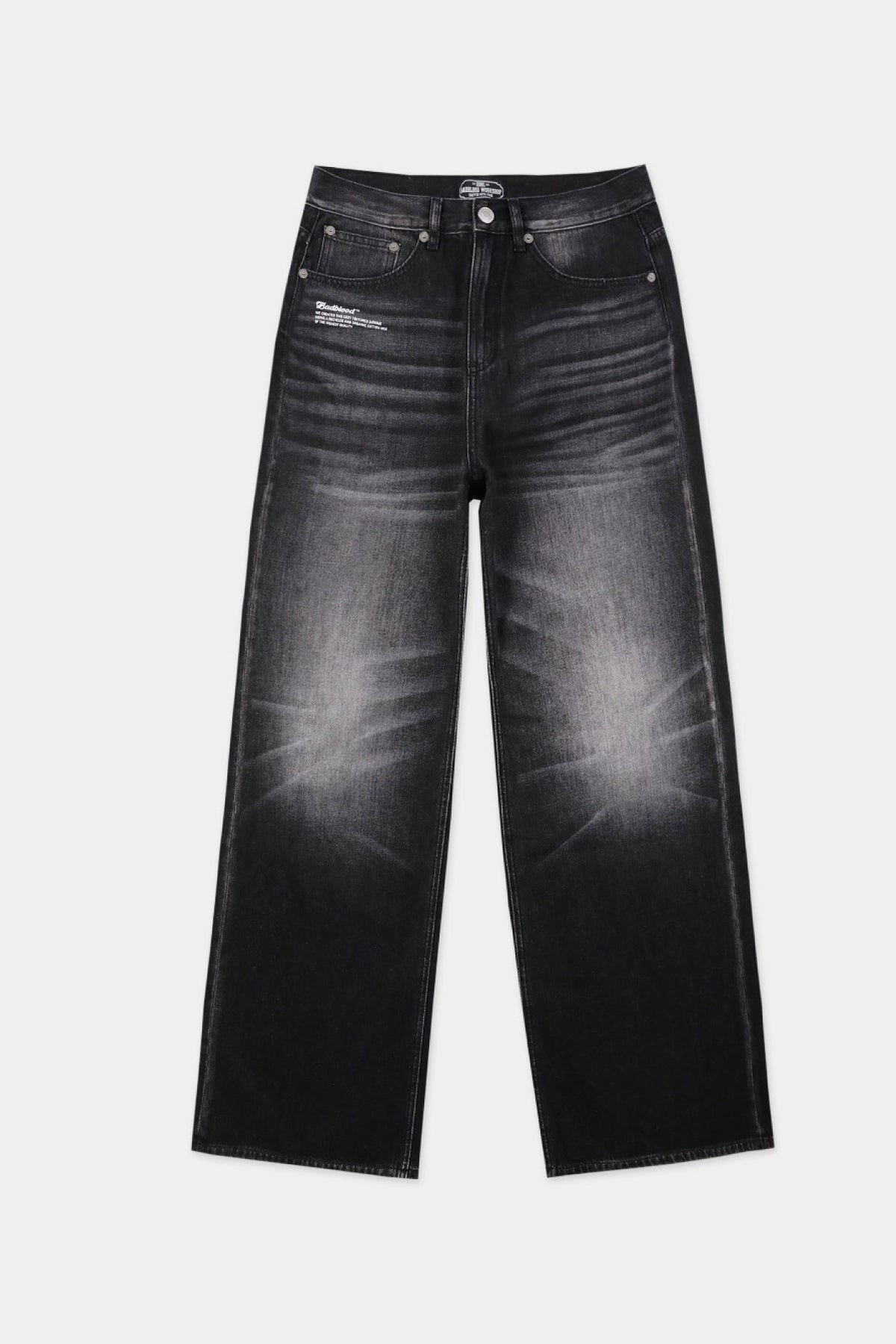 Badblood 0093 Wide Denim Jeans Dark Gray