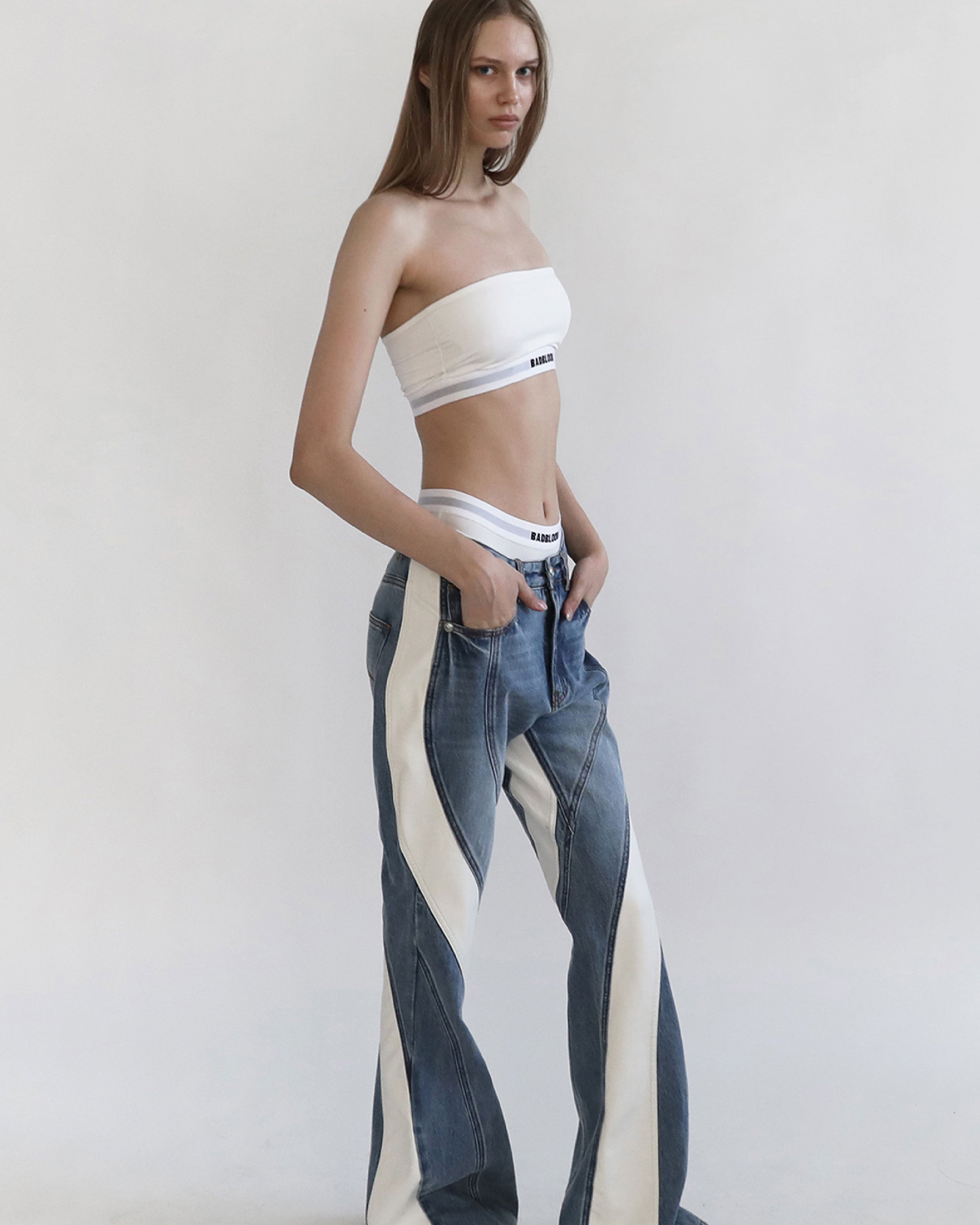 Badblood Duncan Boot Cut Denim Pants Blue