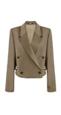 Badblood The Crop Blazer Darktan
