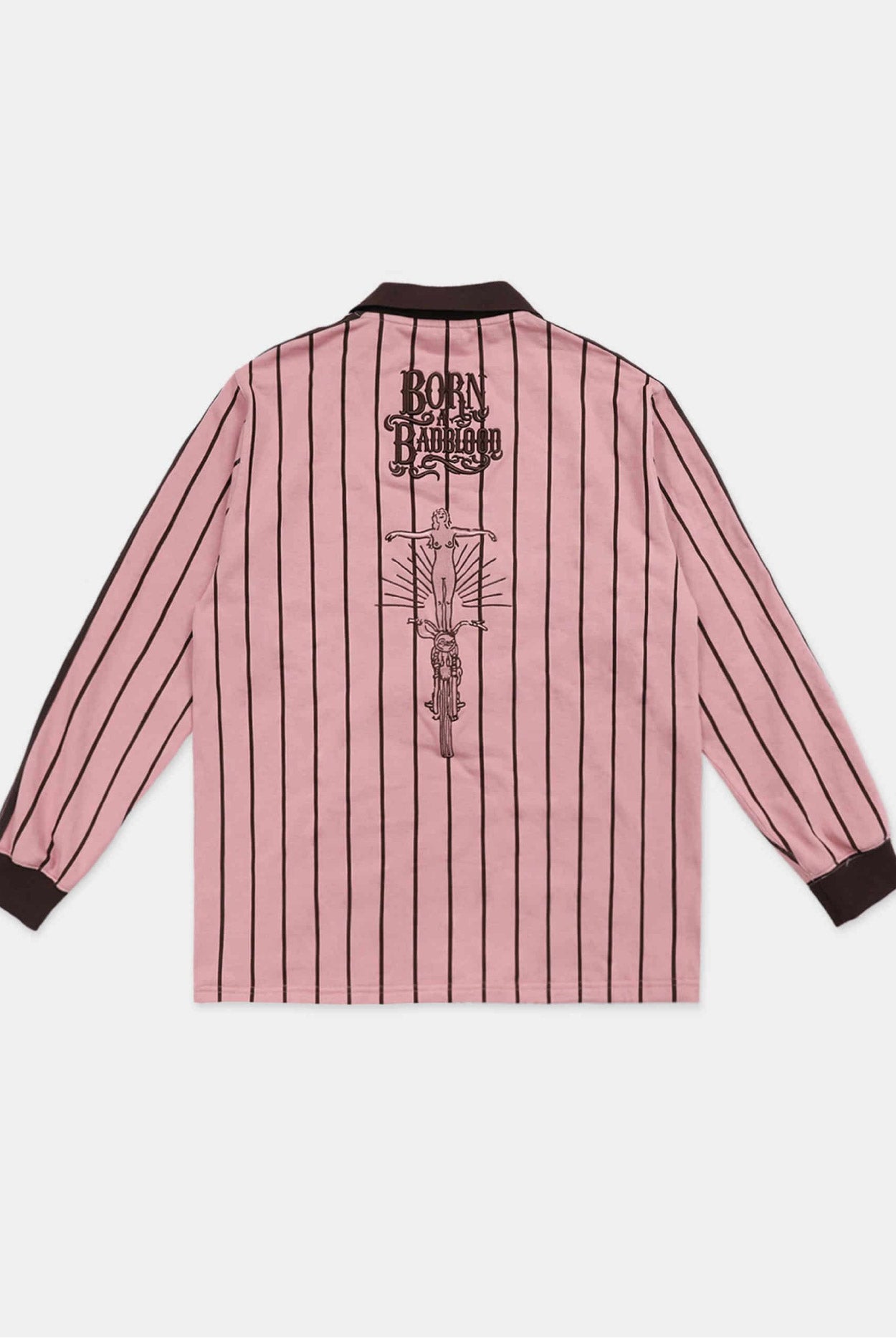 Badblood Beach Club V-neck Soccer Jersey Sweatshirt Light Pink