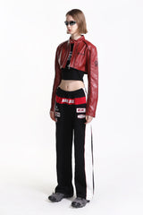Badblood Victor Crop Racing Jacket Red