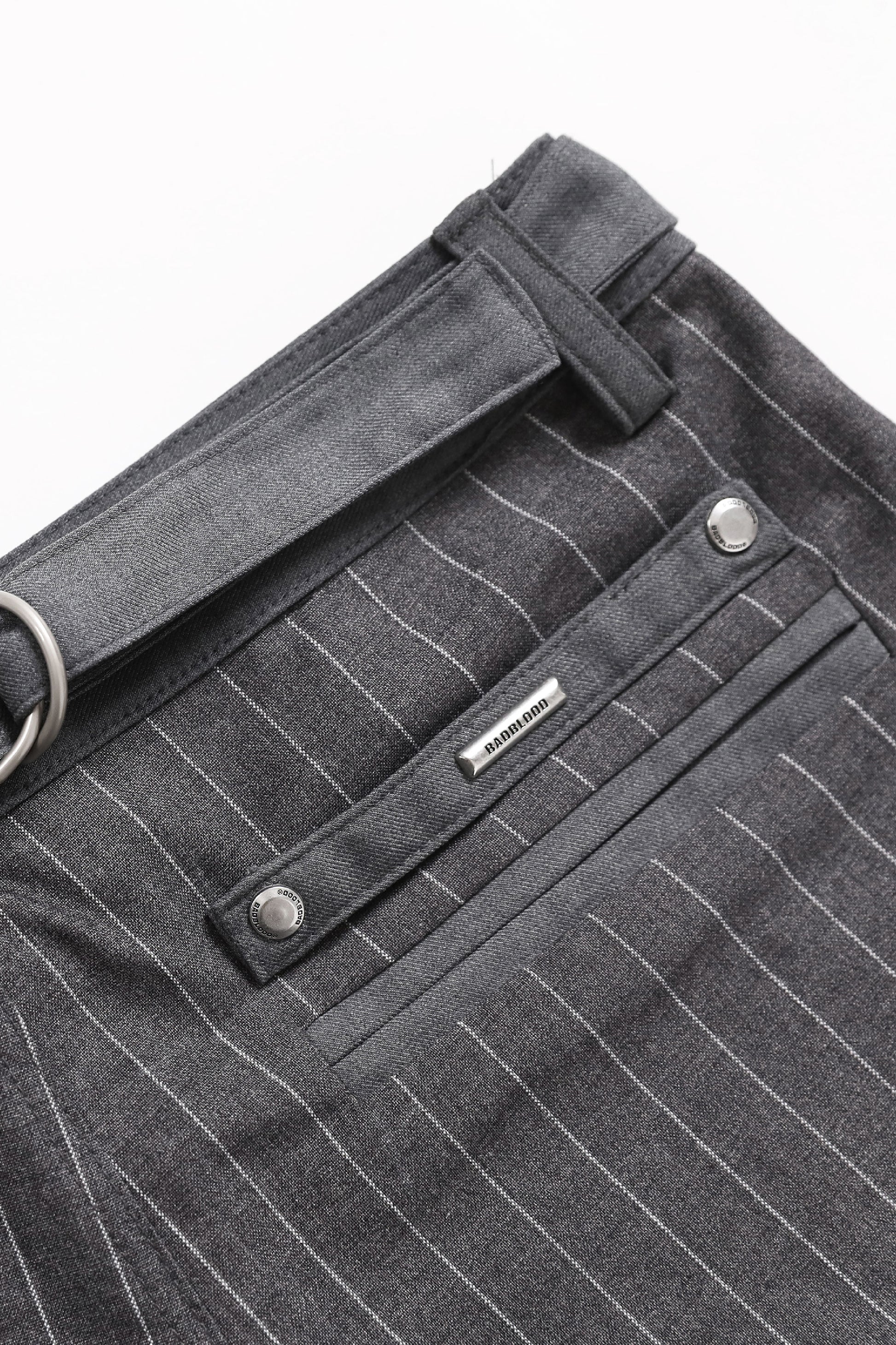 Badblood Proto Gabardine Micro Shorts Striped/Charcoal