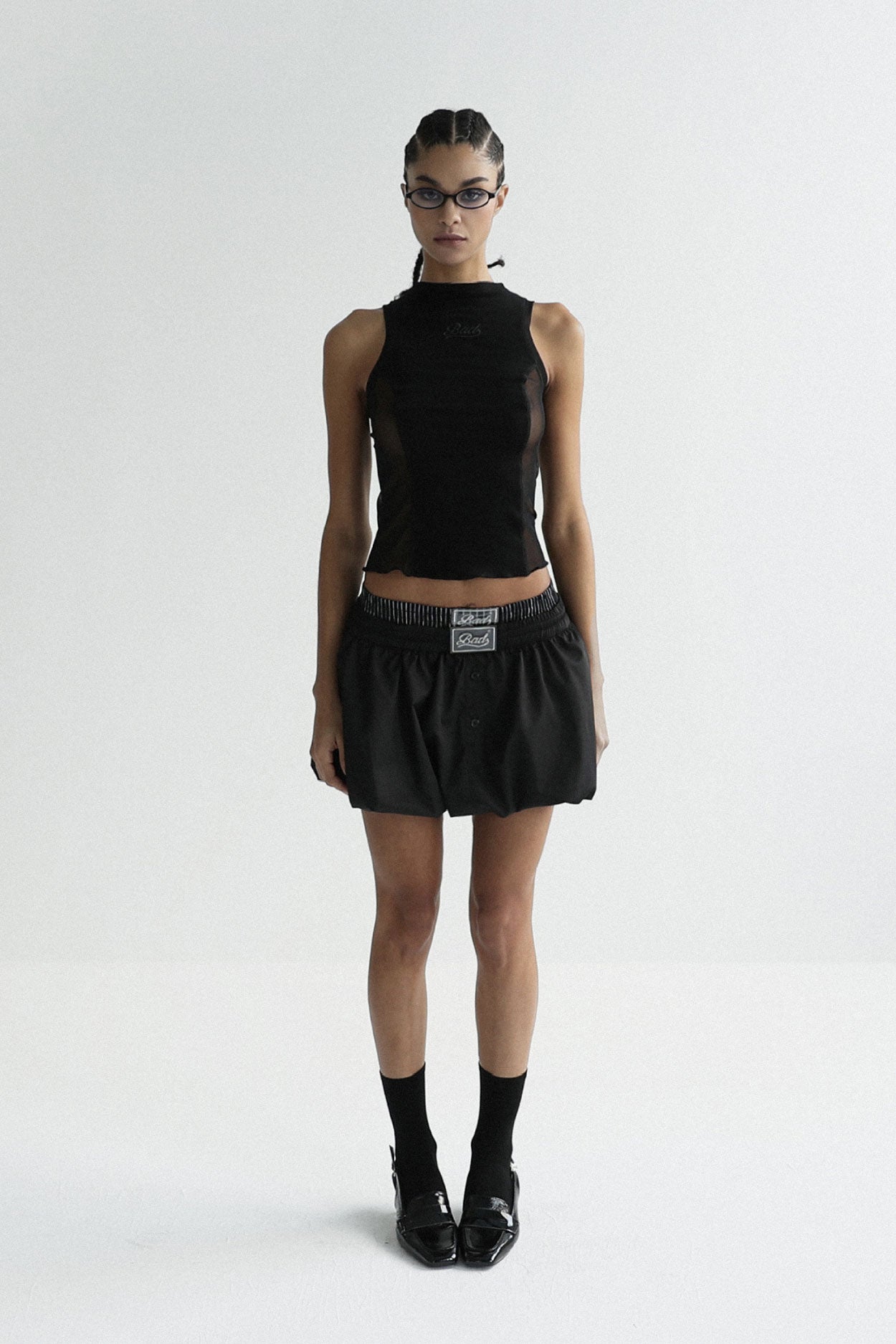 Badblood Balloon Mini Skirt Black