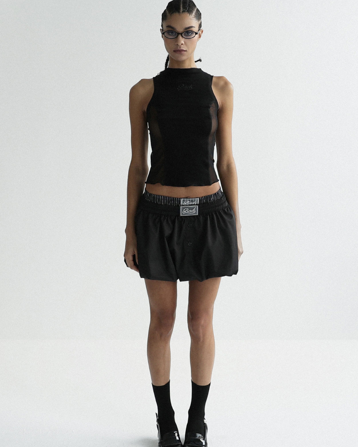 Badblood Balloon Mini Skirt Black