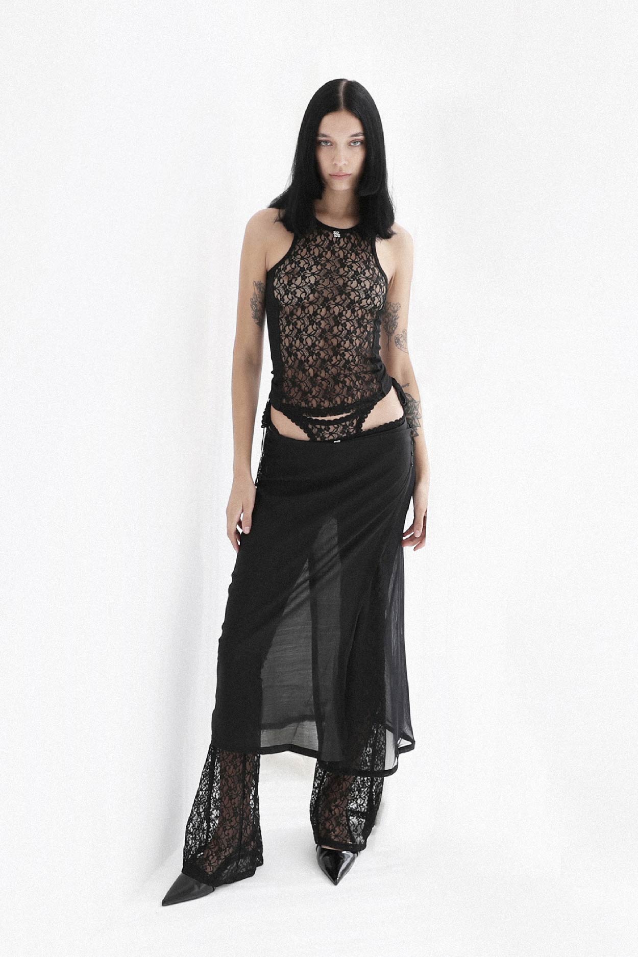 Badblood Breeze Midi Skirt Black