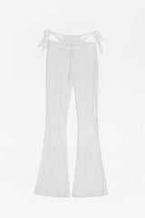 Badblood Selena Lace String Brush Cut Pants White