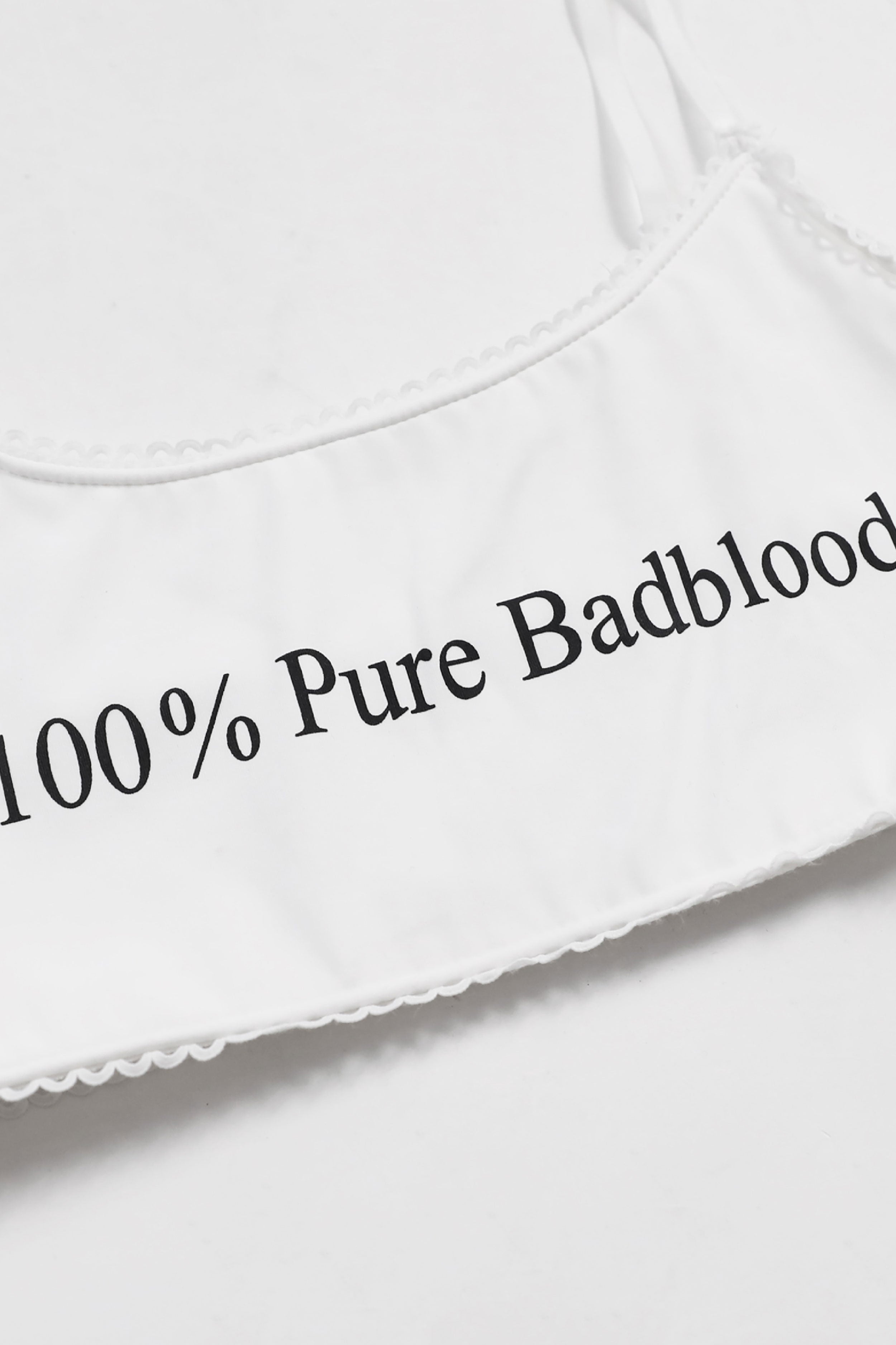 Badblood Pure 湯匙形比基尼上衣 白色