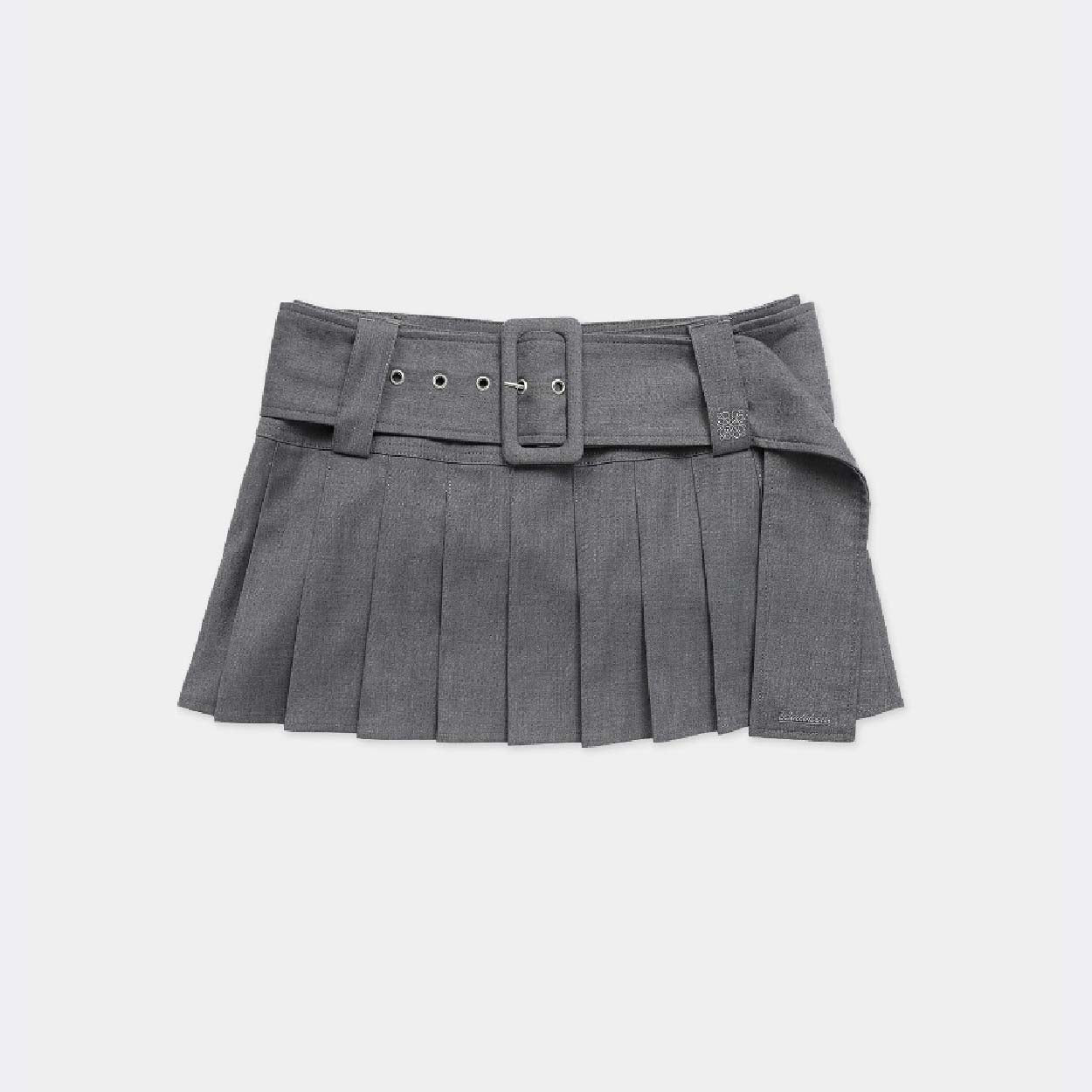Badblood Wool Mini Skirt Gray