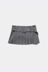 Badblood Wool Mini Skirt Gray