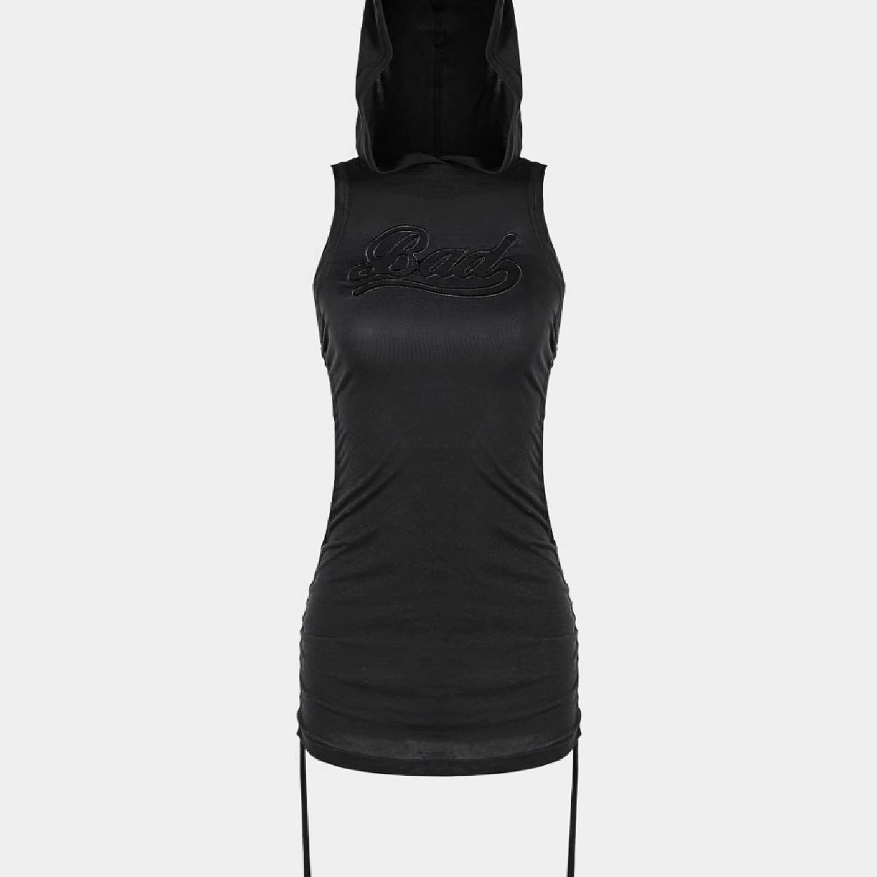 Badblood Second Skin Hooded Mini Dress Black